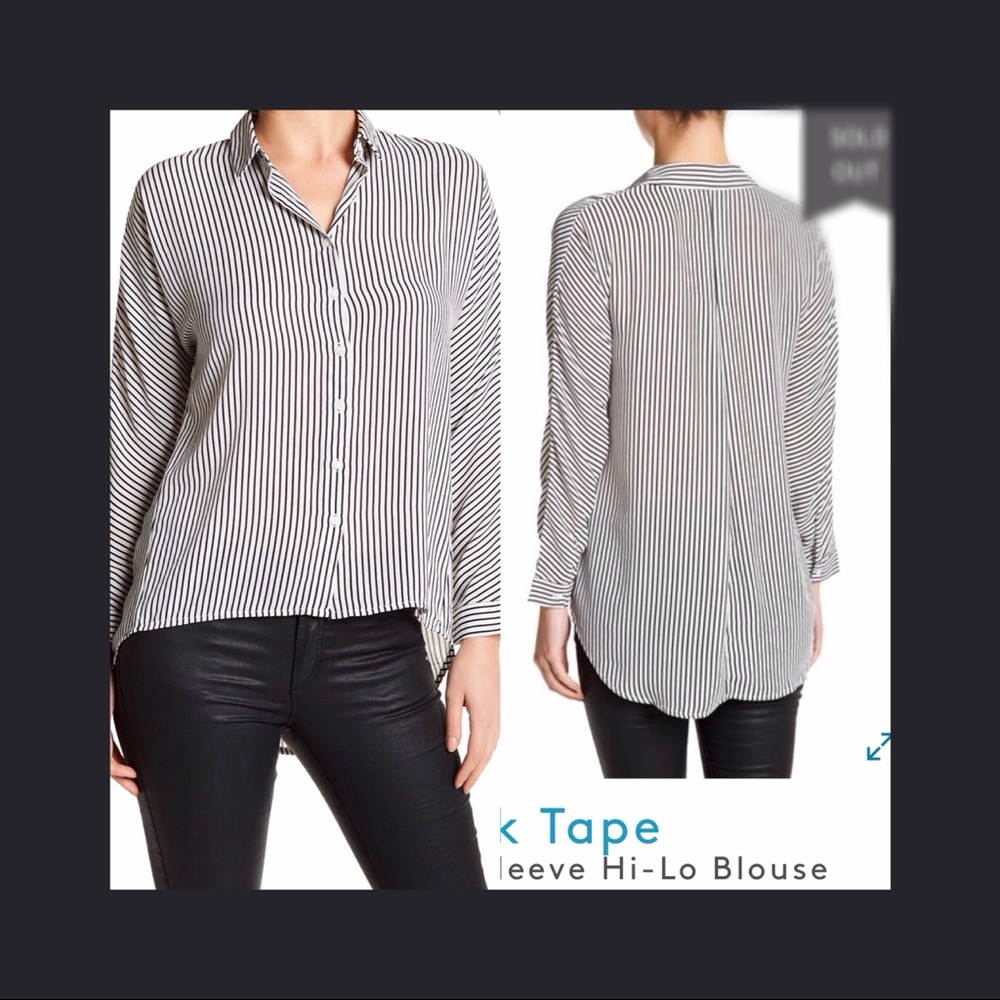 Black Tape Striped High Low Top
#322